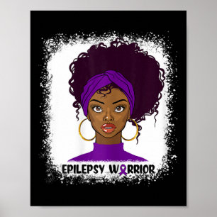 Epilepsy Warrior Fighter Support Epilepsy Awarenes Poster
