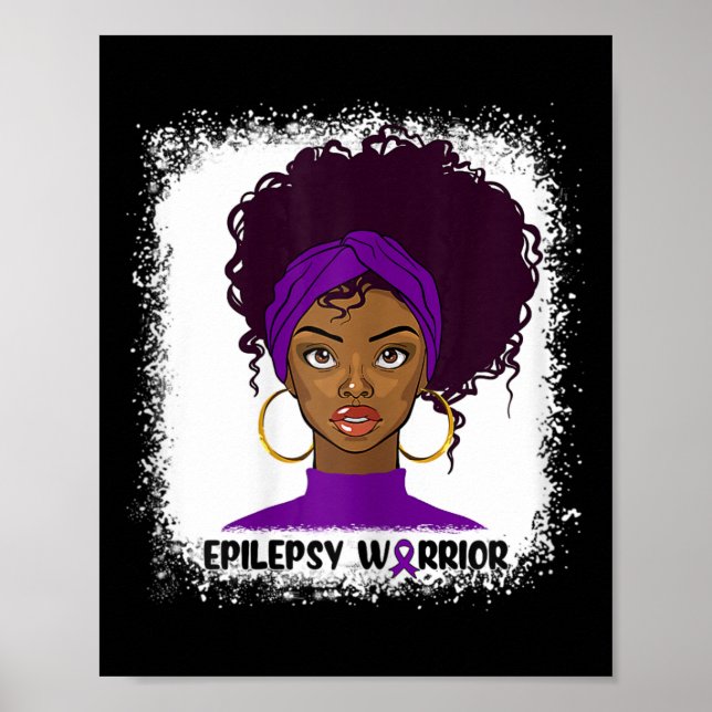 Epilepsy Warrior Fighter Support Epilepsy Awarenes Poster (Front)