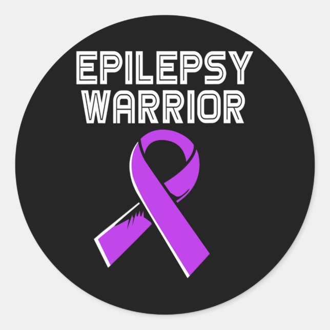 Epilepsy Warrior For Kids  Classic Round Sticker (Front)