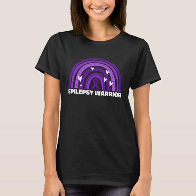 Epilepsy Warrior For Women Mom Purple Epilepsy Awa T-Shirt (Front)
