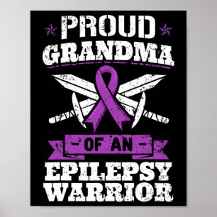 Epilepsy Warrior Grandma Epileptic Seizure Disorde Poster