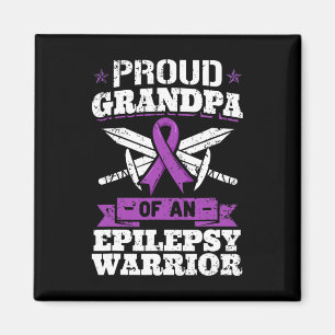 Epilepsy Warrior Grandpa Epileptic Seizure Disorde Magnet