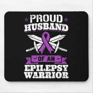 Epilepsy Warrior Husband Epileptic Seizure Disorde Mouse Pad