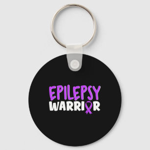 Epilepsy Warrior Kids Purple Ribbon Awareness  Key Ring