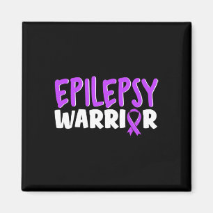 Epilepsy Warrior Kids Purple Ribbon Awareness  Magnet