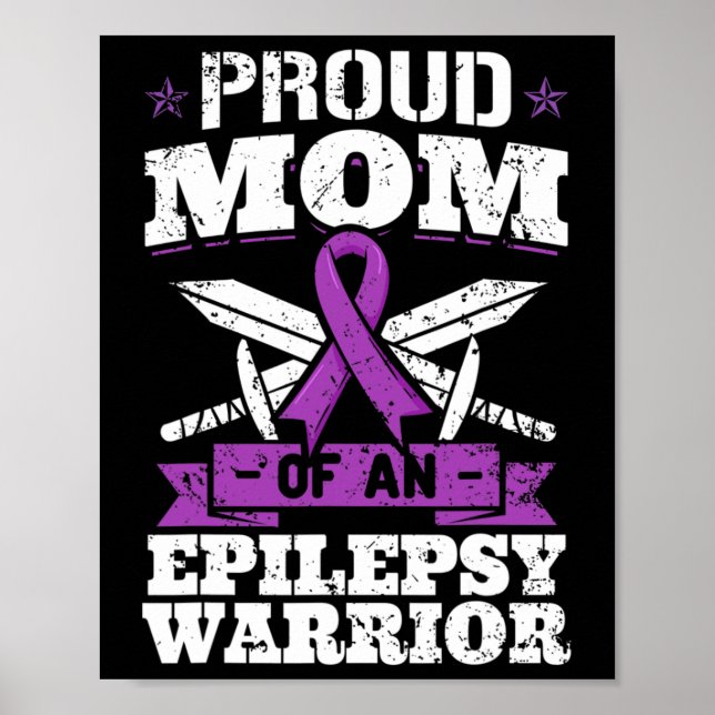 Epilepsy Warrior Mum Epileptic Seizure Disorder Ad Poster (Front)