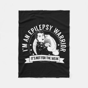 Epilepsy Warrior Nftw - Epilepsy Awareness  Fleece Blanket