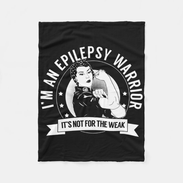 Epilepsy Warrior Nftw - Epilepsy Awareness  Fleece Blanket (Front)