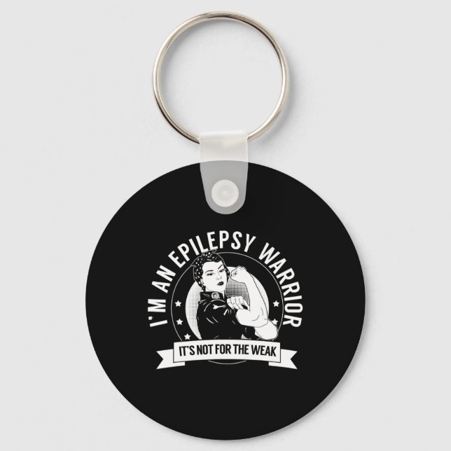 Epilepsy Warrior Nftw - Epilepsy Awareness  Key Ring (Front)