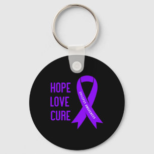 Epilepsy Warrior - Purple Epilepsy Awareness Key Ring