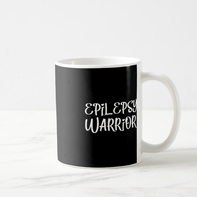Epilepsy Warrior Purple Epilepsy Awareness Support Coffee Mug (Right)