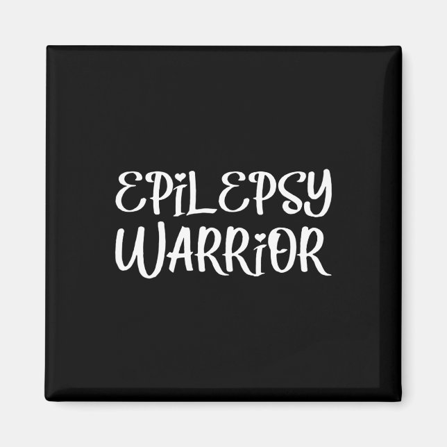 Epilepsy Warrior Purple Epilepsy Awareness Support Magnet (Front)
