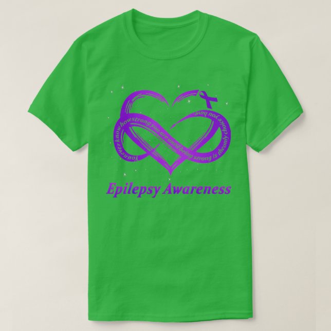 Epilepsy Warrior - Purple Epilepsy Awareness  T-Shirt (Design Front)