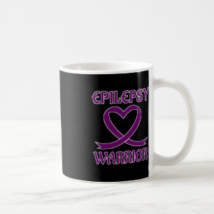 Epilepsy Warrior Purple Heart Ribbon Awareness  Coffee Mug