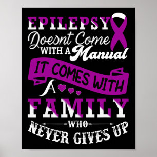 Epilepsy Warrior Purple Ribbon Epilepsy Awareness  Poster