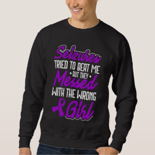 Epilepsy Warrior Purple Ribbon Epilepsy Awareness Sweatshirt