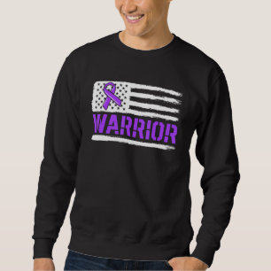 Epilepsy Warrior Ribbon Purple Epilepsy Awareness  Sweatshirt