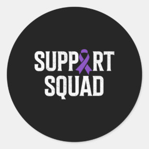 Epilepsy Warrior Support Squad Support Epilepsy Aw Classic Round Sticker
