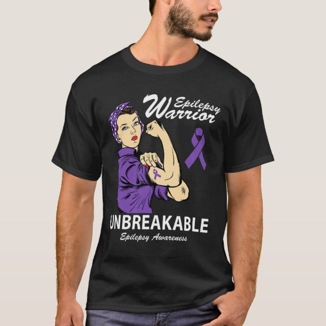 Epilepsy Warrior Unbreakable Epilepsy Awareness Gi T-Shirt (Front)