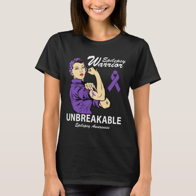 Epilepsy Warrior Unbreakable Epilepsy Awareness Gi T-Shirt (Front)