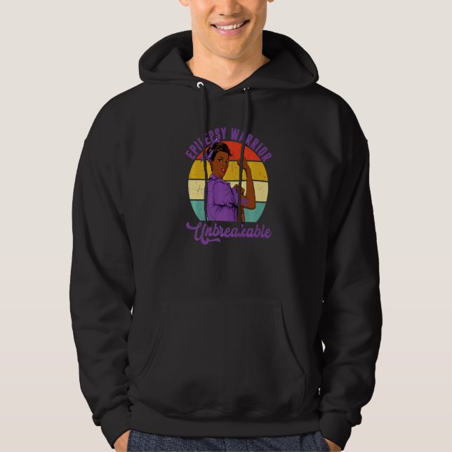 Epilepsy Warrior Unbreakable Melanin Women Girls S Hoodie (Front)