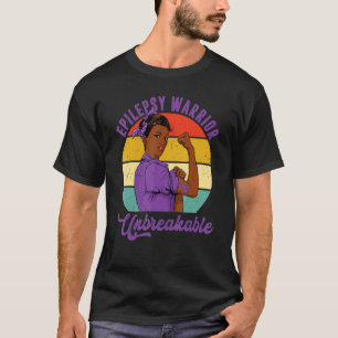 Epilepsy Warrior Unbreakable Melanin Women Girls S T-Shirt