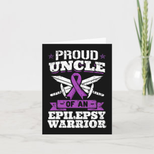 Epilepsy Warrior Uncle Epileptic Seizure Disorder Card