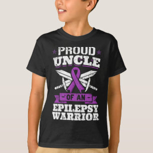 Epilepsy Warrior Uncle Epileptic Seizure Disorder  T-Shirt