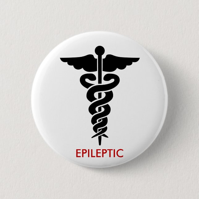 EPILEPTIC 6 CM ROUND BADGE (Front)