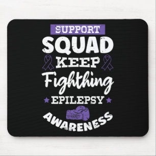 Epileptic Warrior and Purple Ribbon Epilepsy Awar Mouse Pad