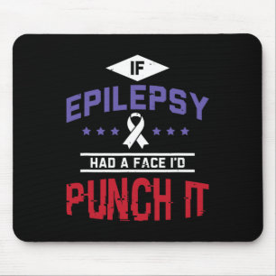 Epileptic Warrior and Purple Ribbon  Epilepsy Awar Mouse Pad