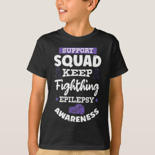 Epileptic Warrior and Purple Ribbon Epilepsy Awar T-Shirt