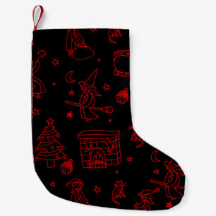 epiphany christmas witch befana black small christmas stocking