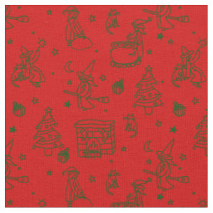 epiphany christmas witch befana red fabric