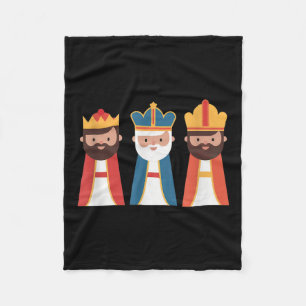 Epiphany Feliz Dia De Reyes Three Wise Men Happy H Fleece Blanket