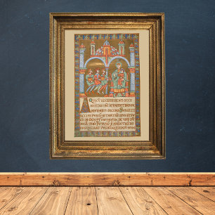 Epiphany Three Kings Christmas Mediaeval Manuscrip Poster