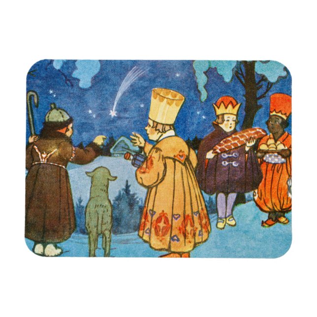 Epiphany Three Kings from the East by Zdenek Guth Magnet (Horizontal)