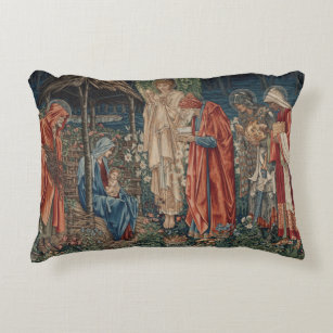 Epiphany Three Kings Virgin Mary Baby Jesus Joseph Decorative Cushion