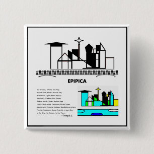 Epipica 15 Cm Square Badge