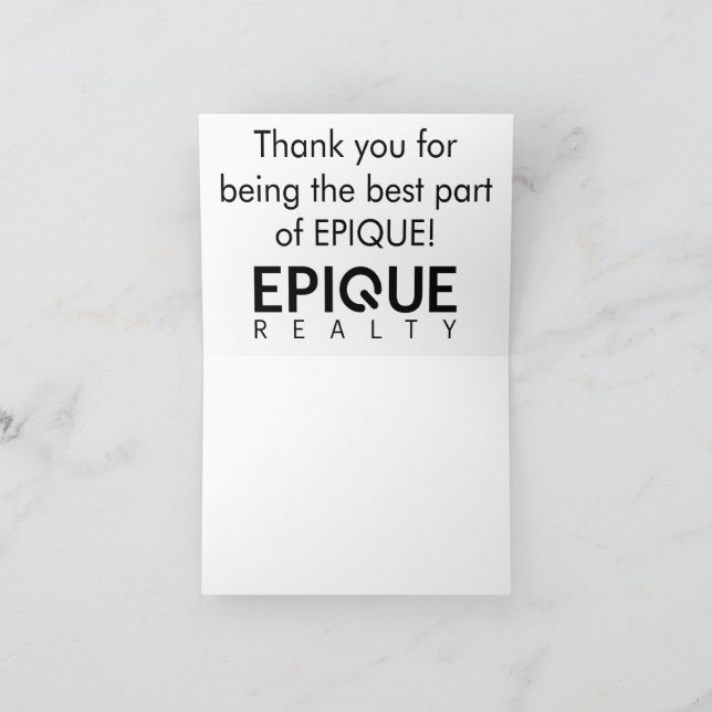 EPIQUE Realty Thank You Cards (Inside)