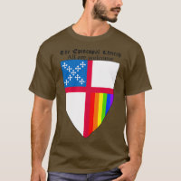 Episcopal Church Shield with Rainbow Pride Vertica