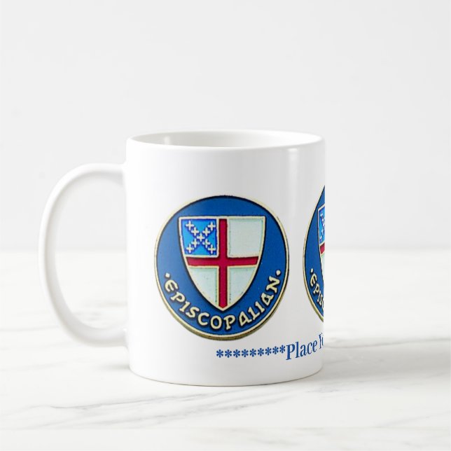 Episcopal Church TriCrest, Personalised Coffee Mug (Left)