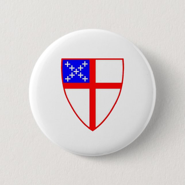 Episcopal Shield 6 Cm Round Badge (Front)