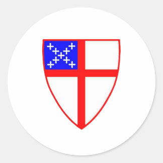 Episcopal Shield Classic Round Sticker