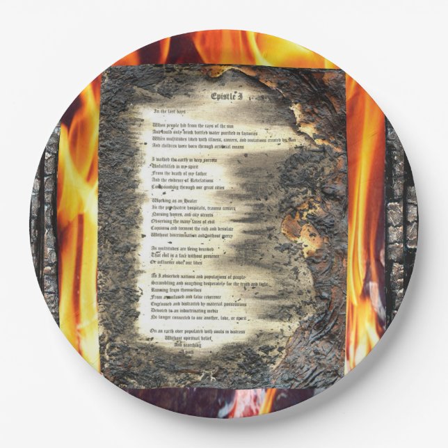 Epistle I Paper Plate (Front)