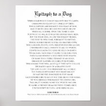 Epitaph to a Dog, Lord Byron Poem
