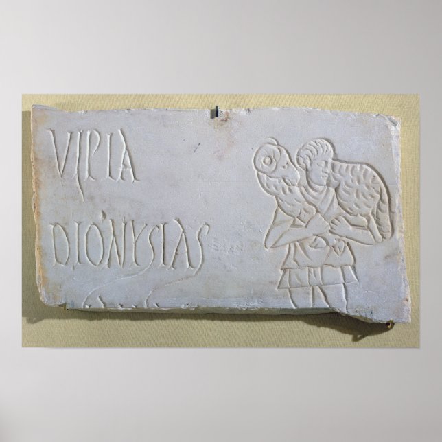 Epitaph with a relief of the Good Shepherd Poster (Front)