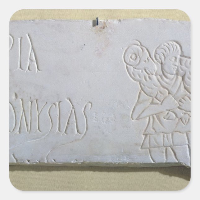 Epitaph with a relief of the Good Shepherd Square Sticker (Front)