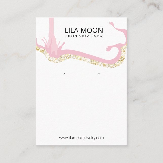 Epoxy Resin Earring Cards (Front)