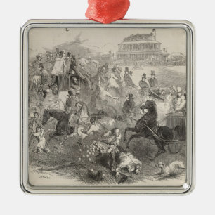 Epsom Races, 'Derby Day': Leaving the Course Metal Tree Decoration